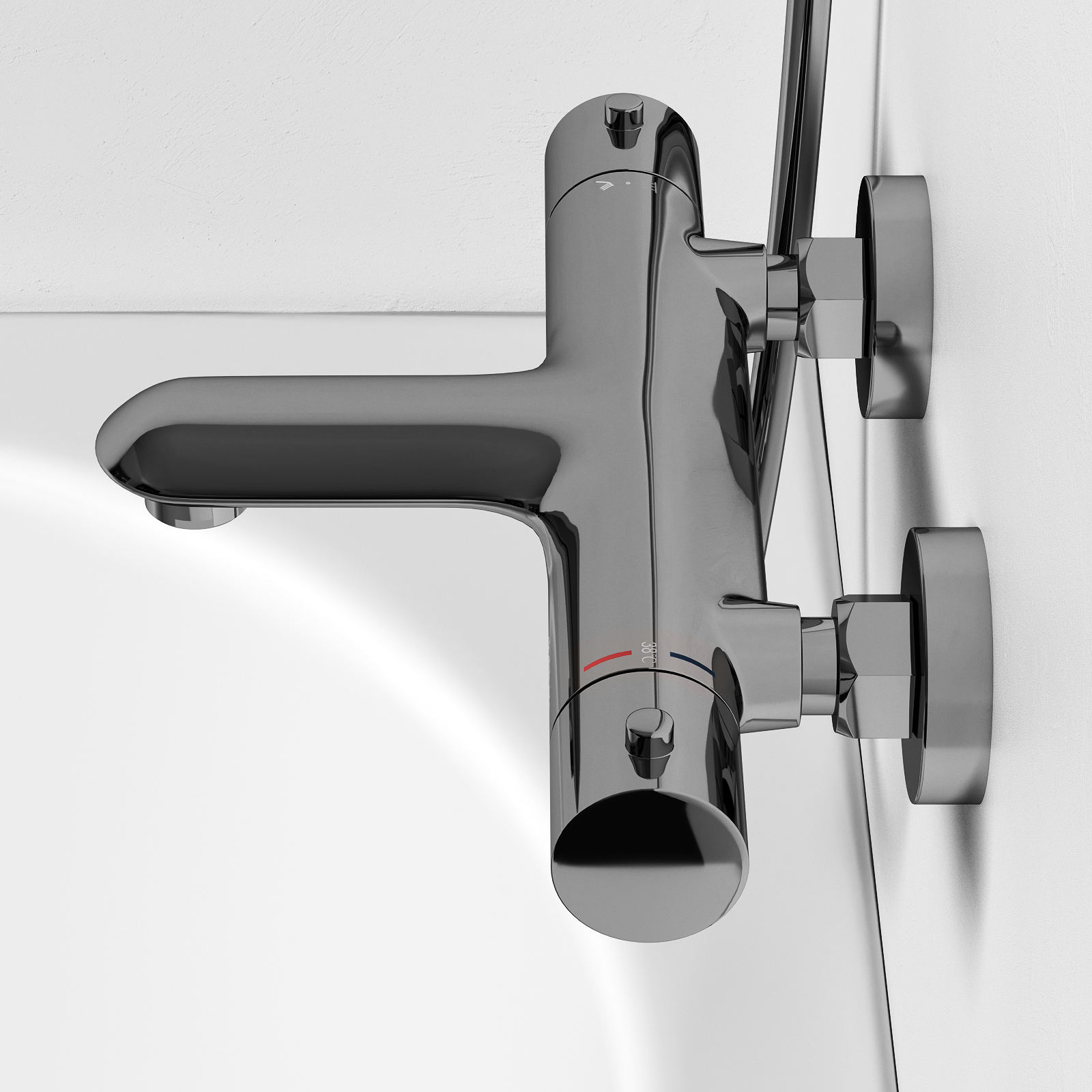 Cмеситель для ванны и душа Perfecta глянцевый хром