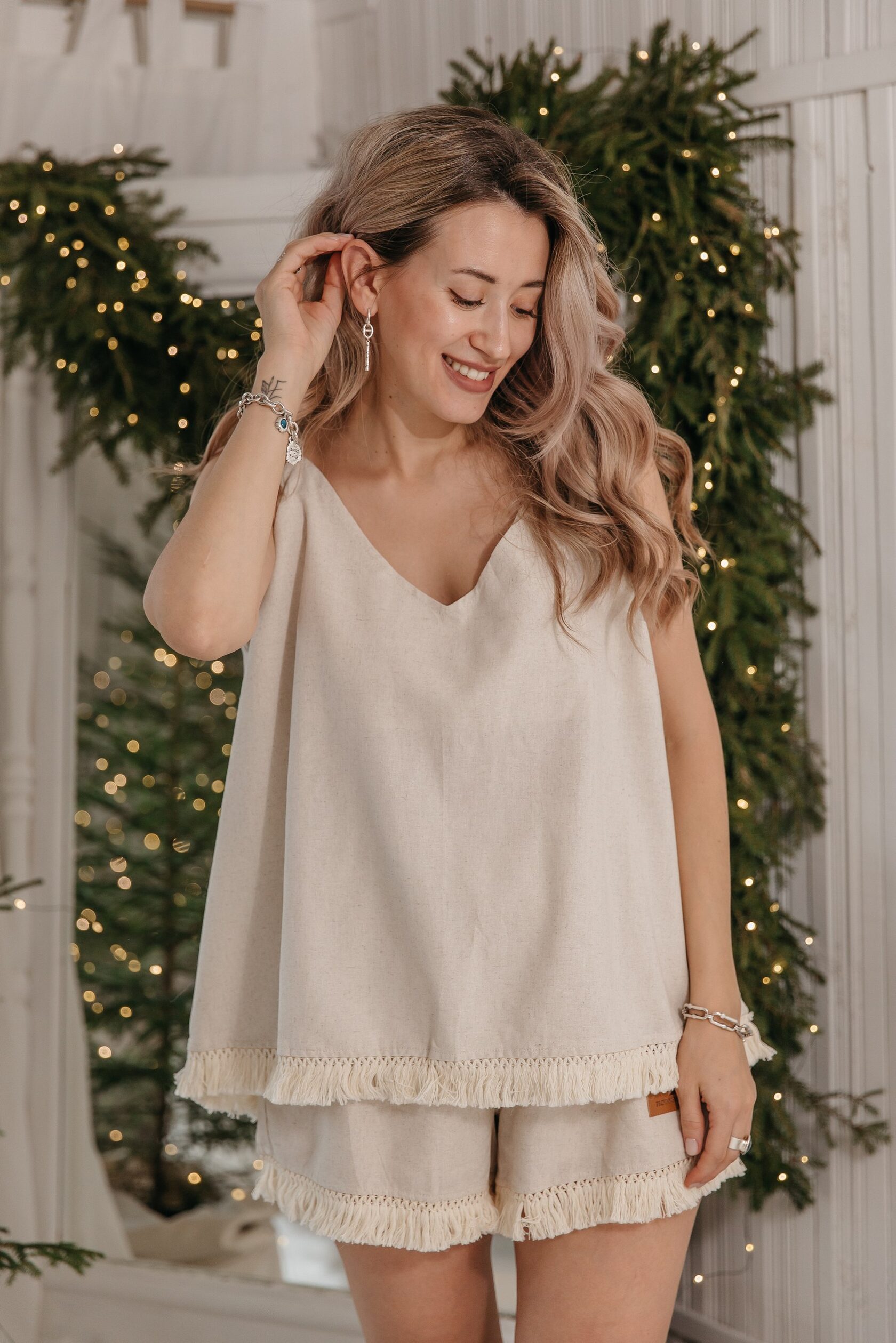 Топ на бретелях «Льняное объятие»