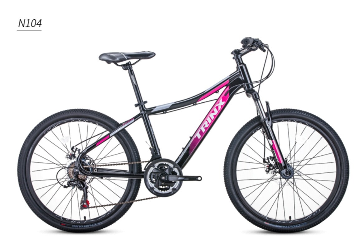 Велосипед 24" Trinx N104 2021 (рама 14,5") АЛЮМИНИЙ, ШИМАНО диск торм. - TRINX