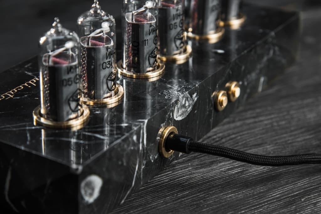 Tubes from a particular year (1971-1992) nixie clock, view 2