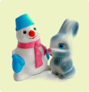 Снеговик и зайчик