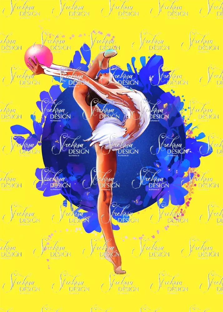 Rhythmic gymnastics ball illustration 0190 by Strekosa Design