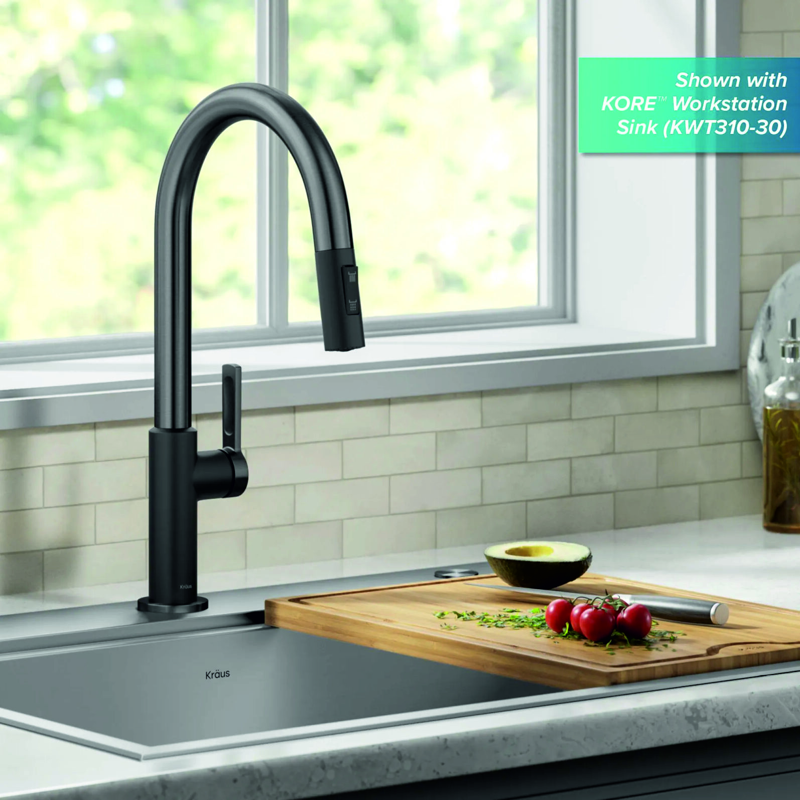 Кухонний змішувач Kraus KPF-2820MBSFSB - изображение 6