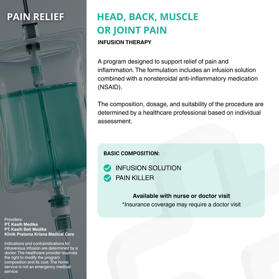 Pain Relief – Pain Relief (Nurse) – What's included