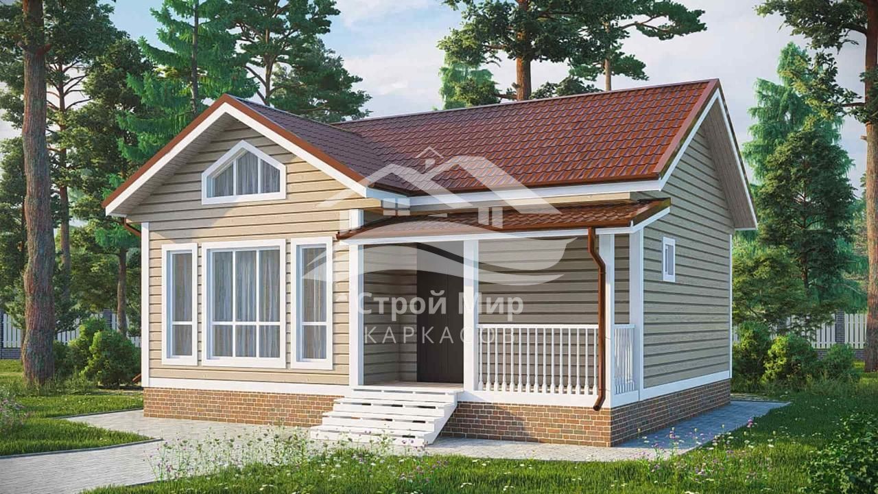 Каркасный дом 7х8