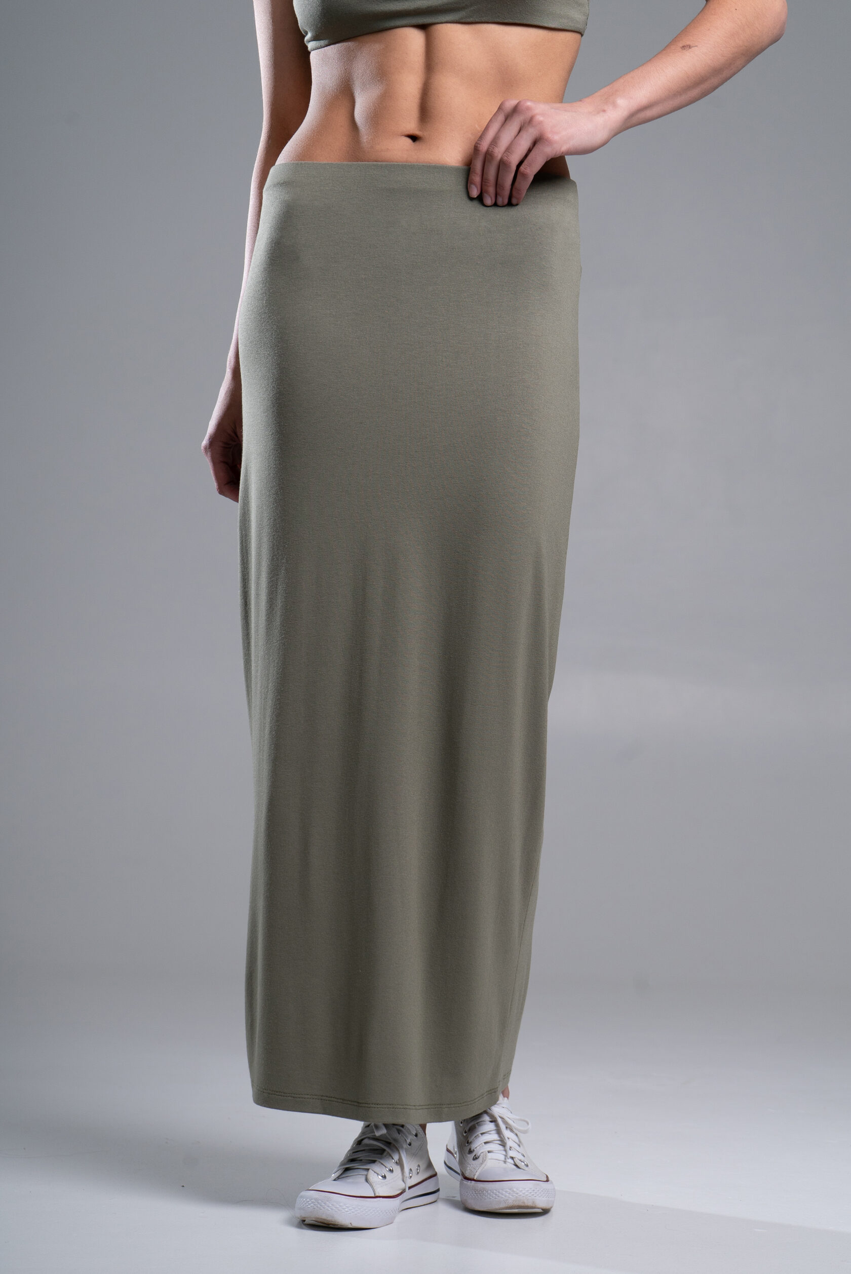 Юбка из вискозы (хаки)