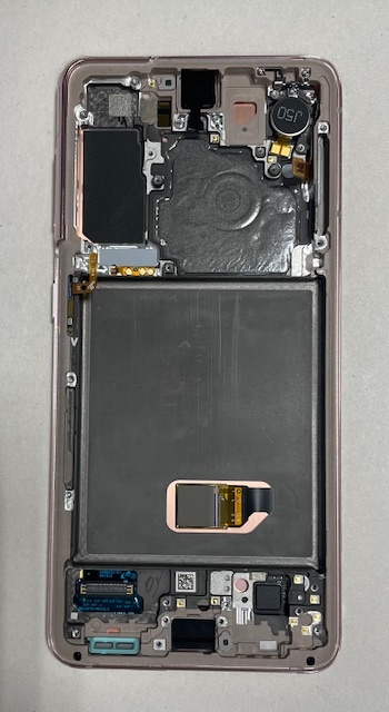 Дисплей с тачскрином Samsung (Самсунг) S21 / G991 (сервисный 100% оригинал) (фиолетовый) с рамкой