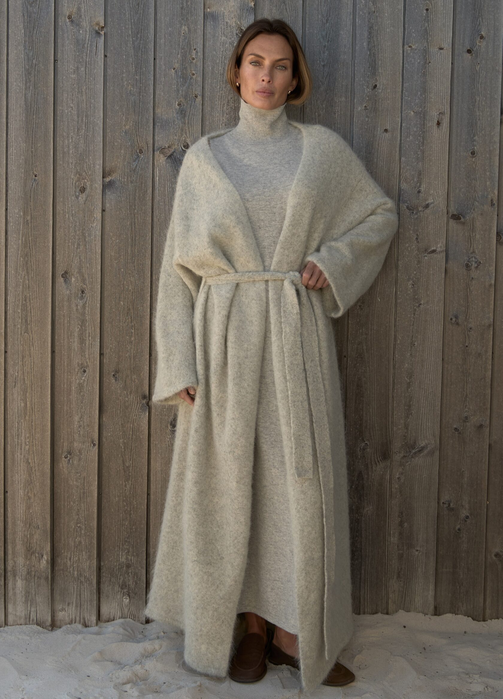 

Пальто Alpaca из шерсти - Серое, Cozy grey;серый