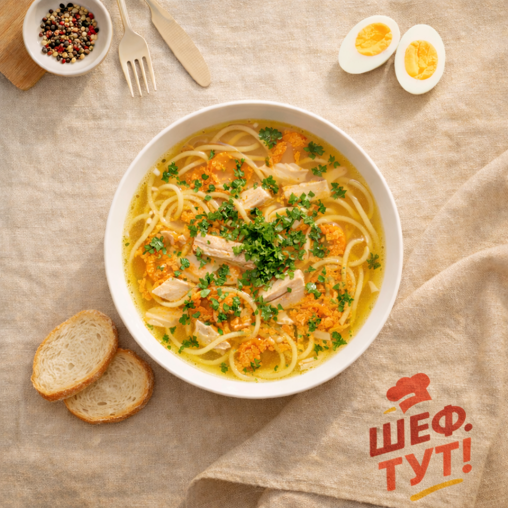 Куриный суп с лапшой