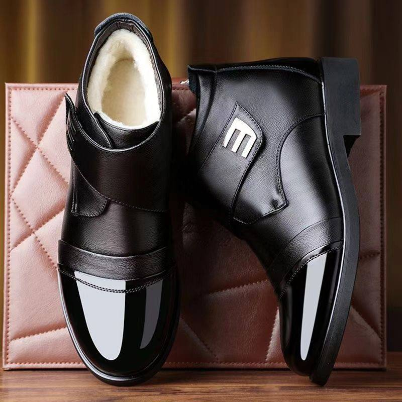 Мужские зимние кожаные ботинки Кайсар 10047