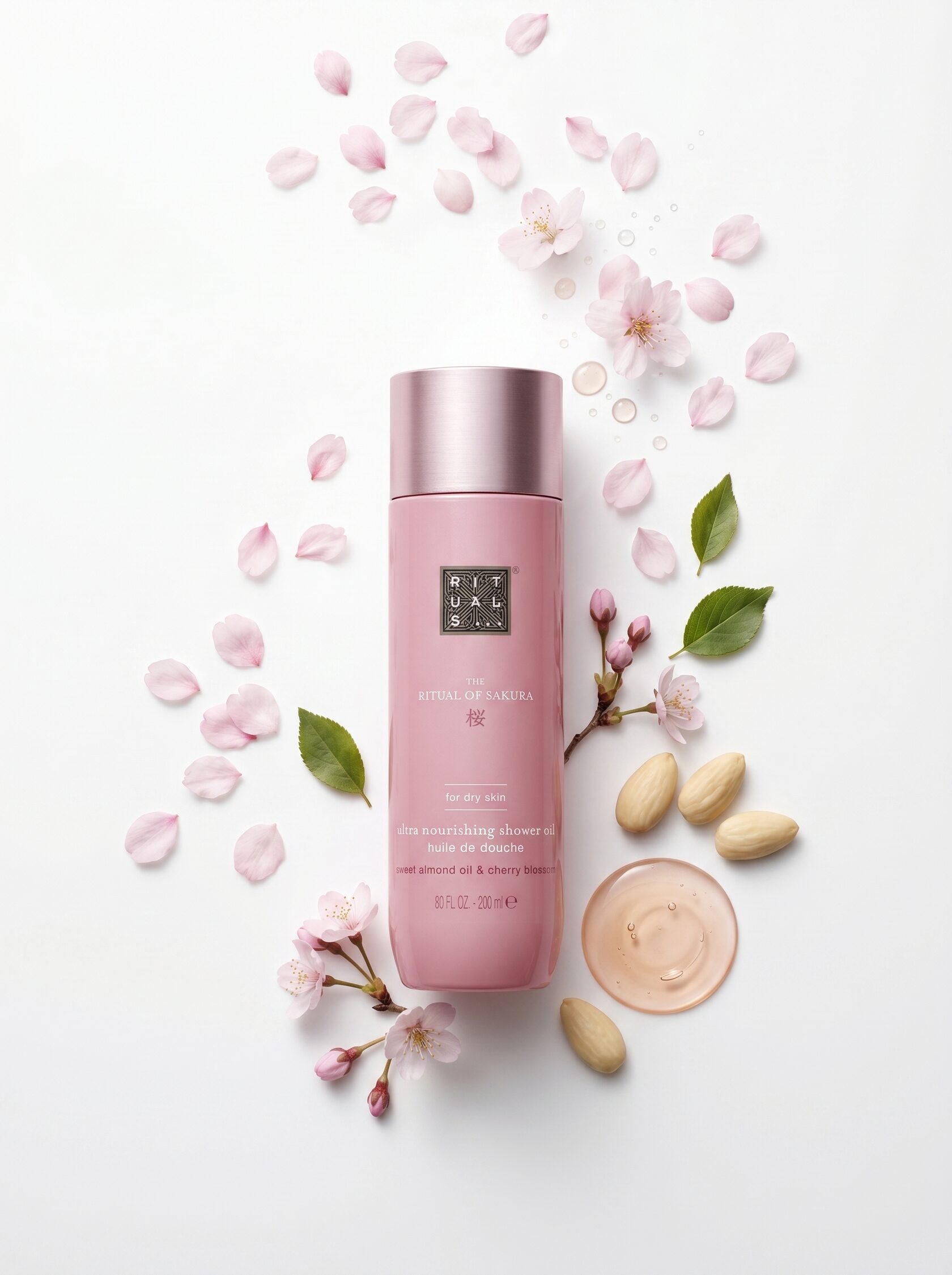 Масло для душа и ванны Rituals "The ritual of Sakura" с ароматом цветов вишни и рисового молока, 200 мл