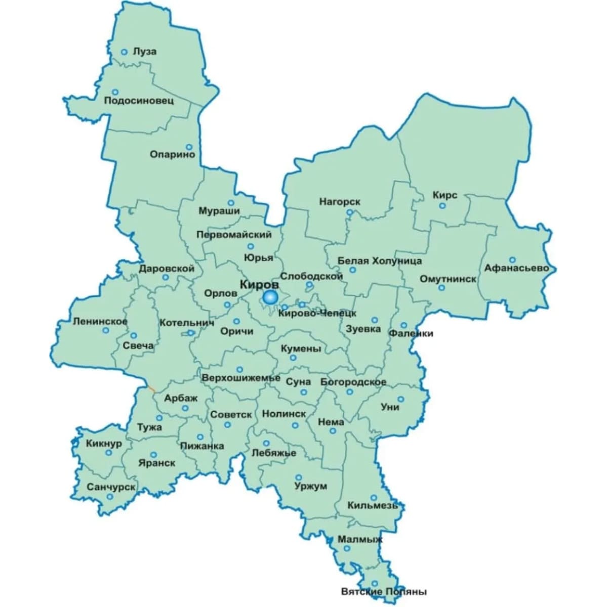 Карта слободской кировской области