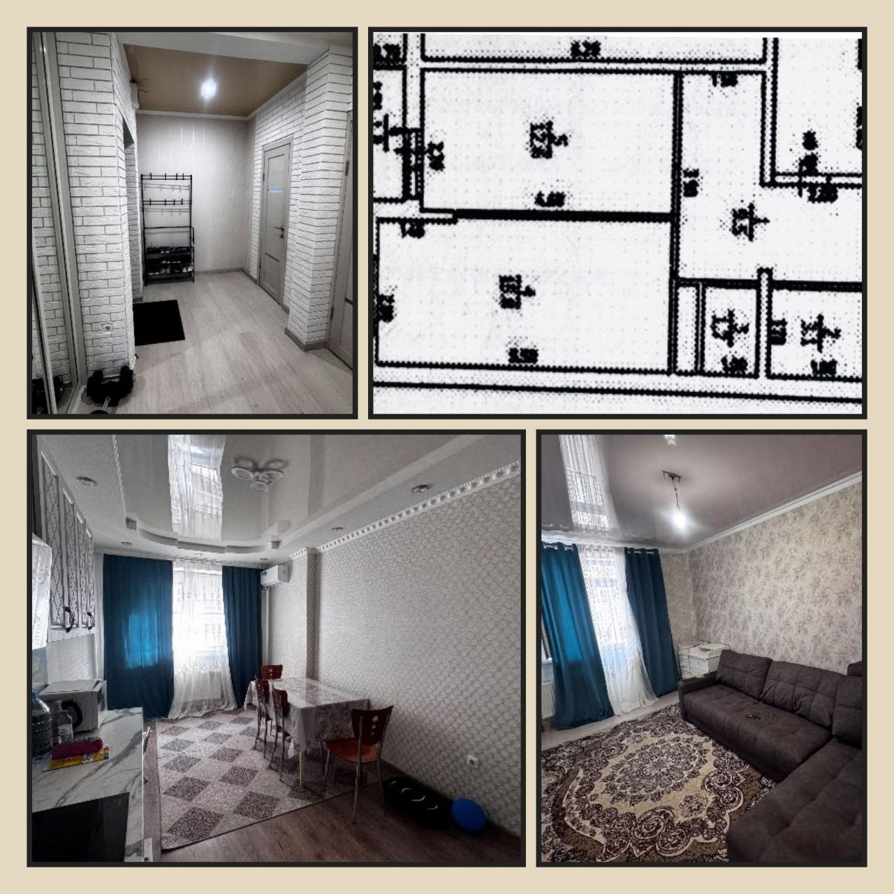 1-комнатная квартира, 43 м², ЖК На Красных Партизан 2 · СМР