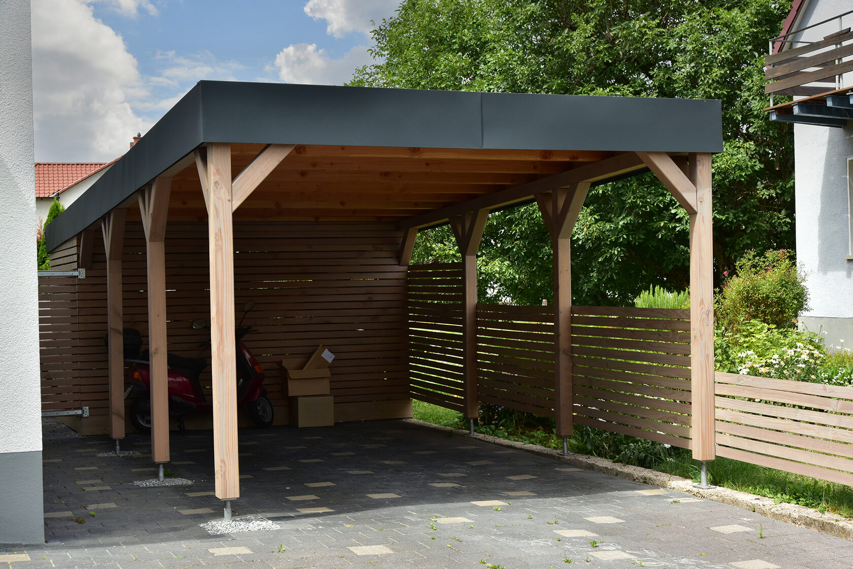 Carport aus Metall