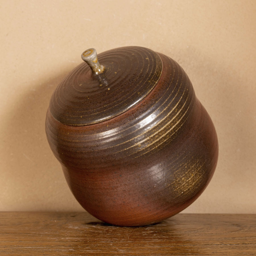 Чайница Нисин Тао дровяного высокотемпературного обжига с пепельной глазурью