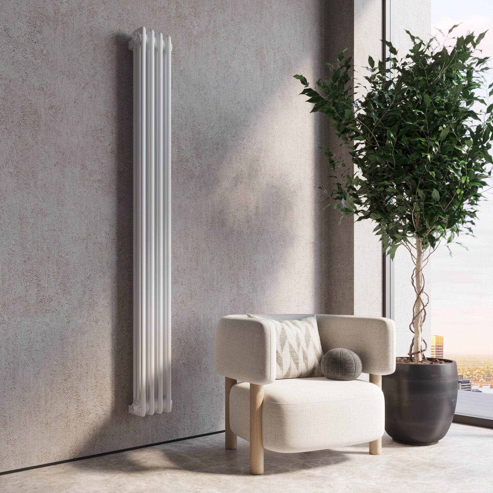 Вертикальный Дизайн Трубчатый Стальной радиатор Faberg Extra 3 (1800mm ...