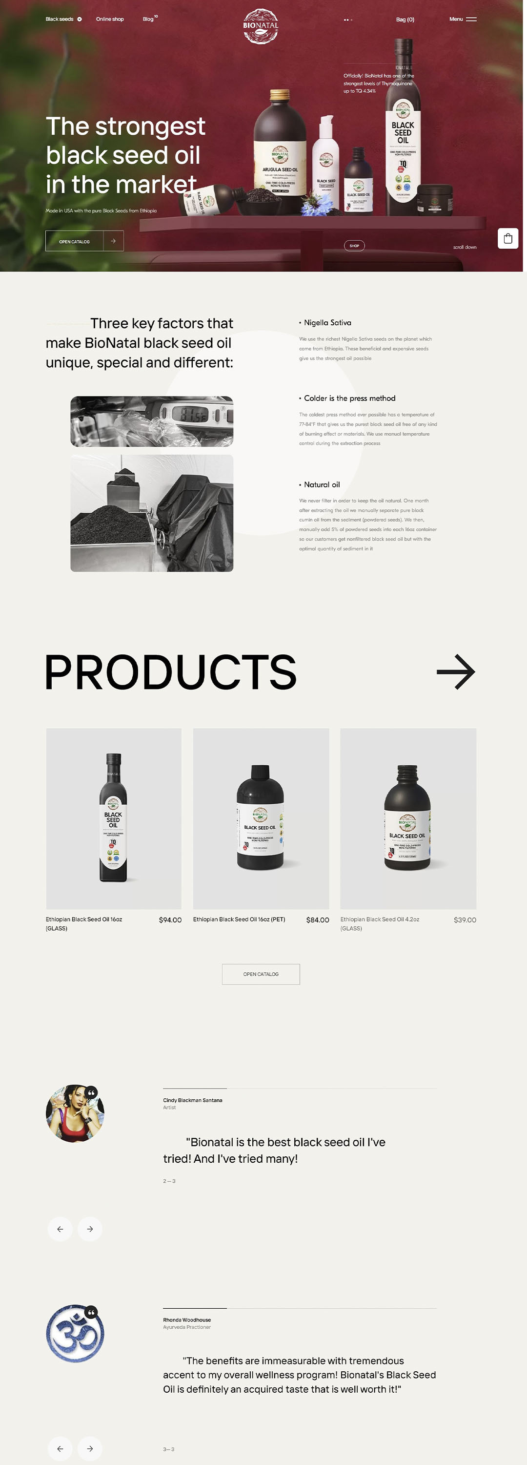 Скриншот главной страницы сайта «bionatal.tilda.ws»