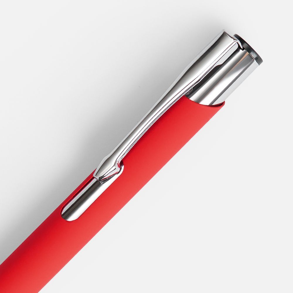 Ручка шариковая Keskus Soft Touch, красная