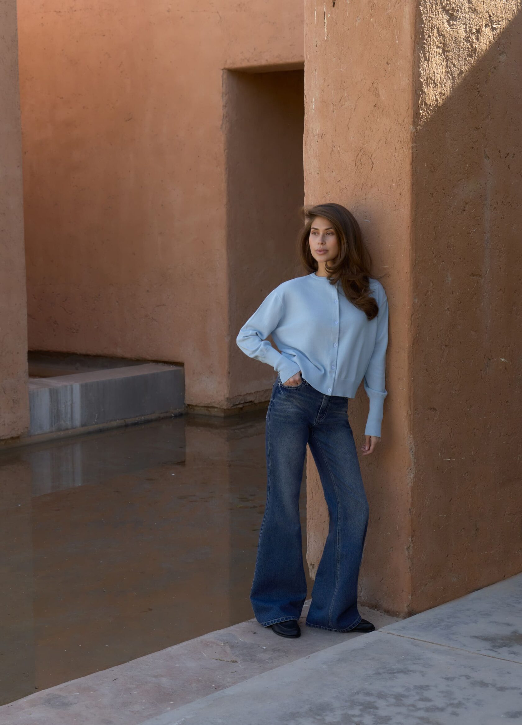 

Кардиган First Lady из мерсеризованного хлопка - Голубой, Sky;голубой