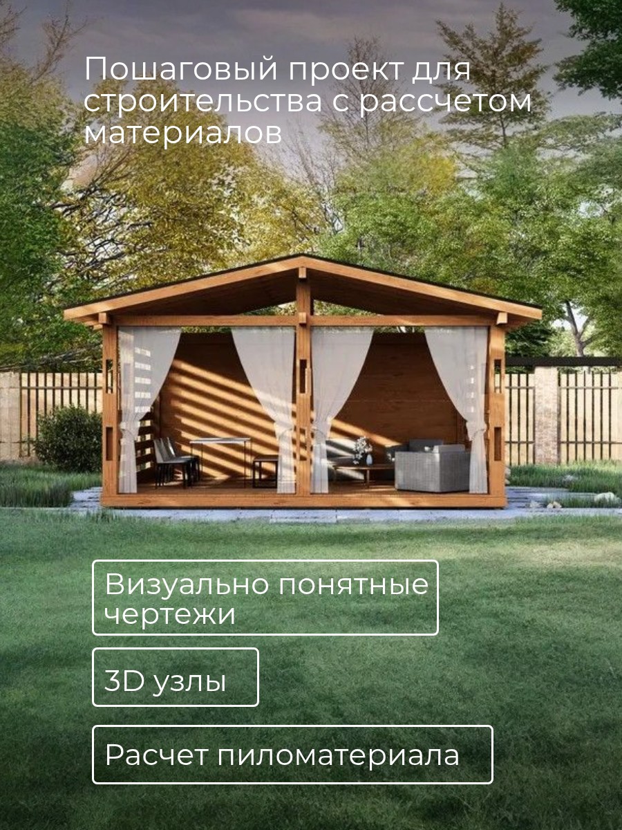 Проект беседки / HDB1 — фото 2