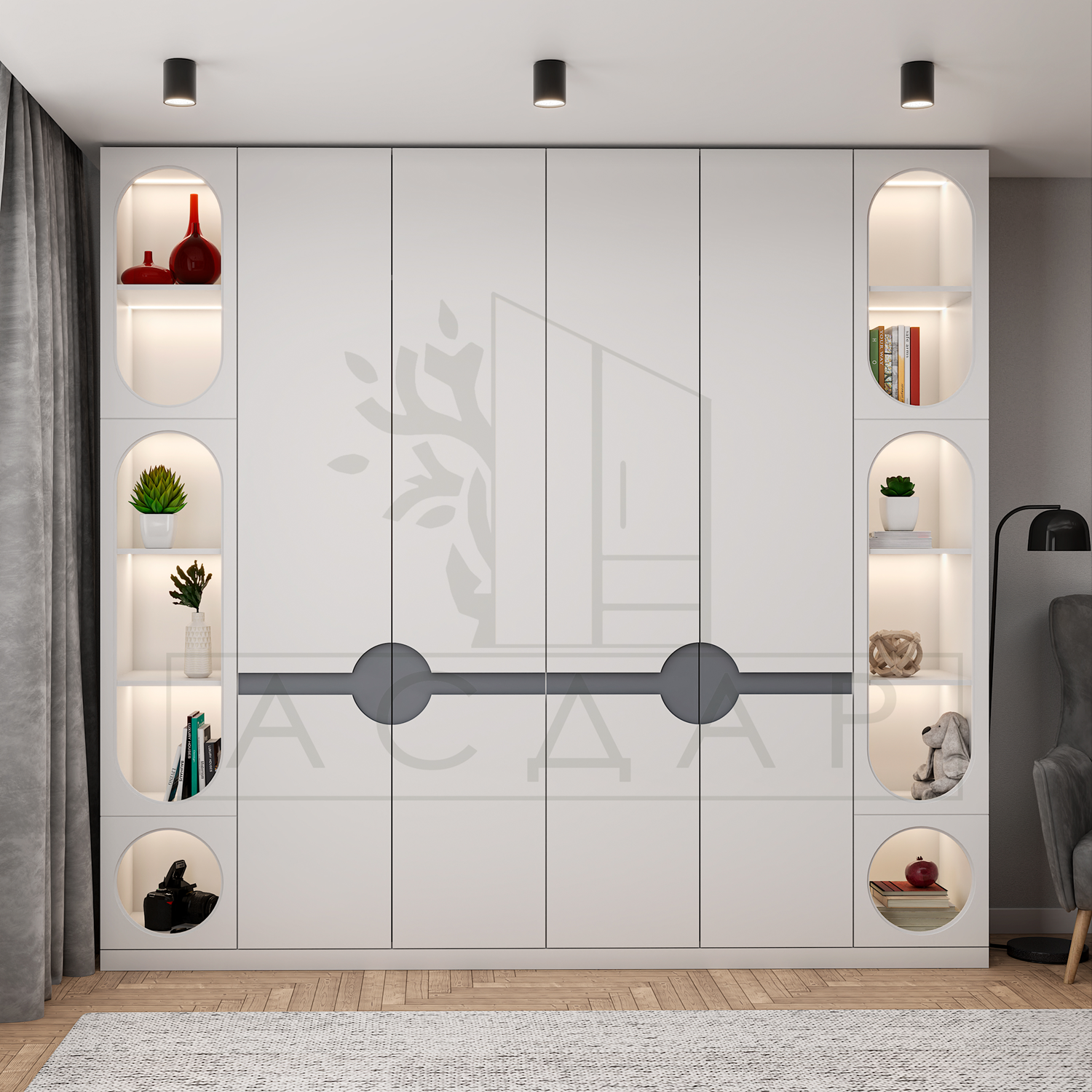 Элегантный комод с зеркалом Версаль