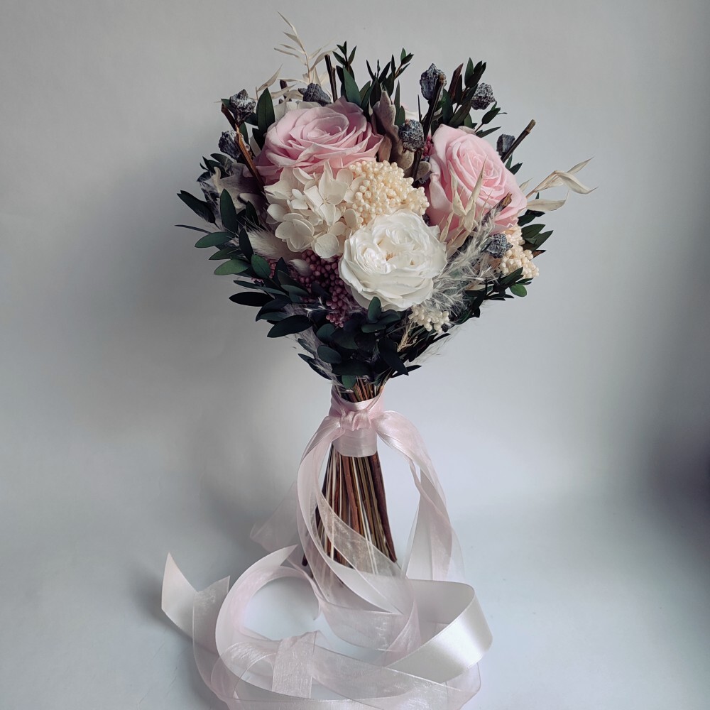 Свадебный букет с розами Летняя сказка