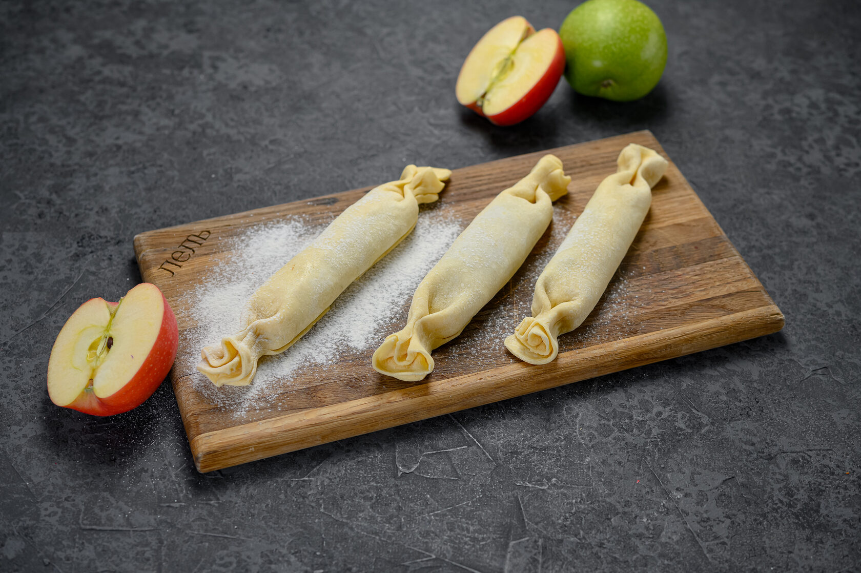 Filling the Apple Raisin Crepes