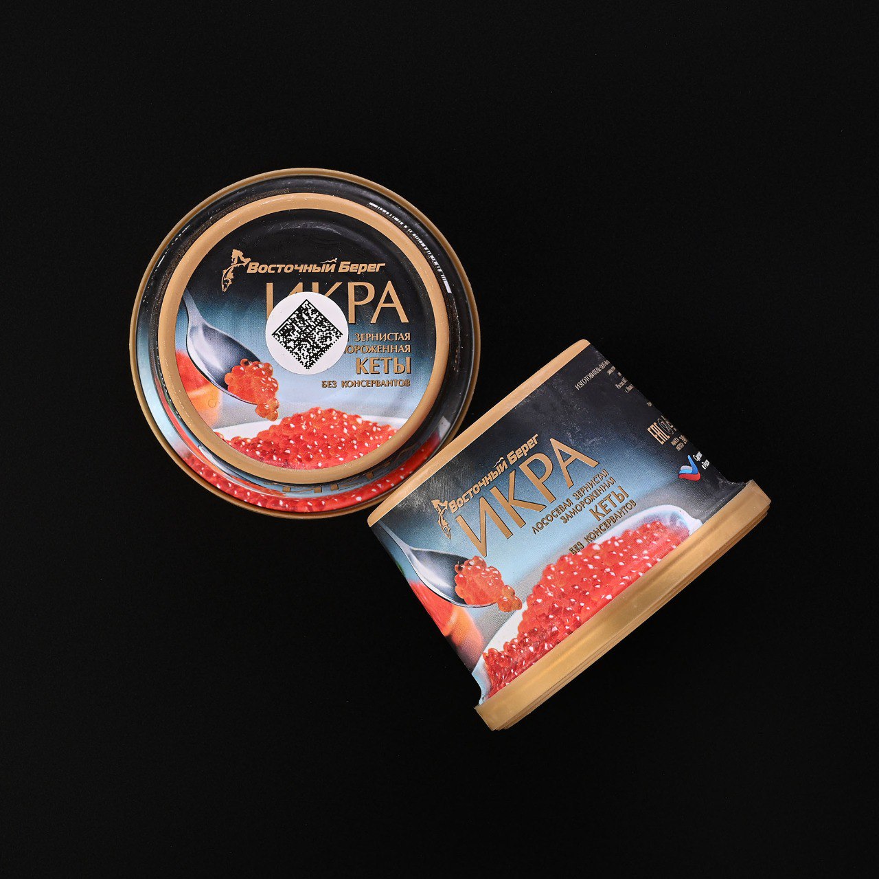 Бриошь с красной икрой