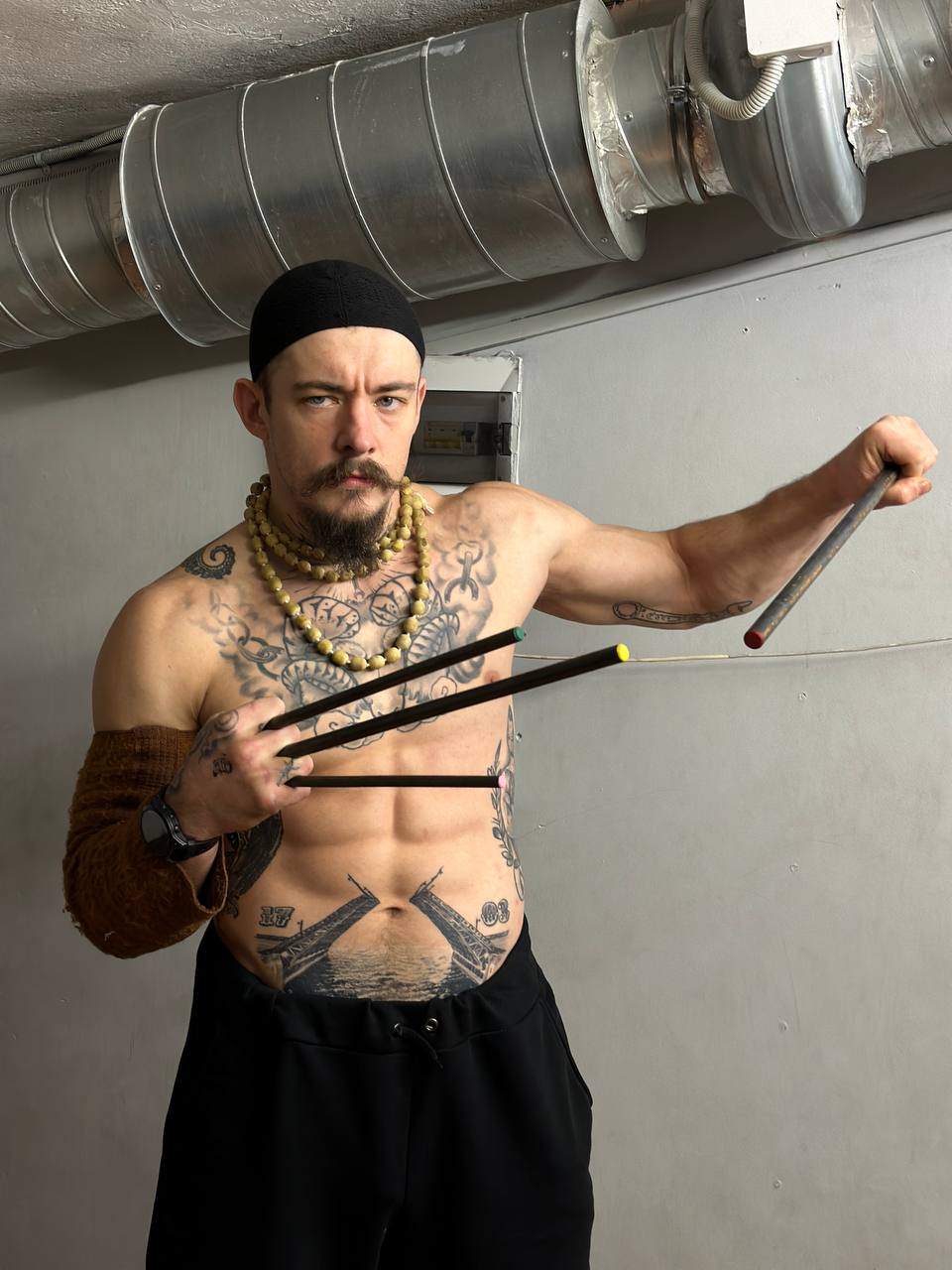 Атлетические прутки для сгибаний с упором