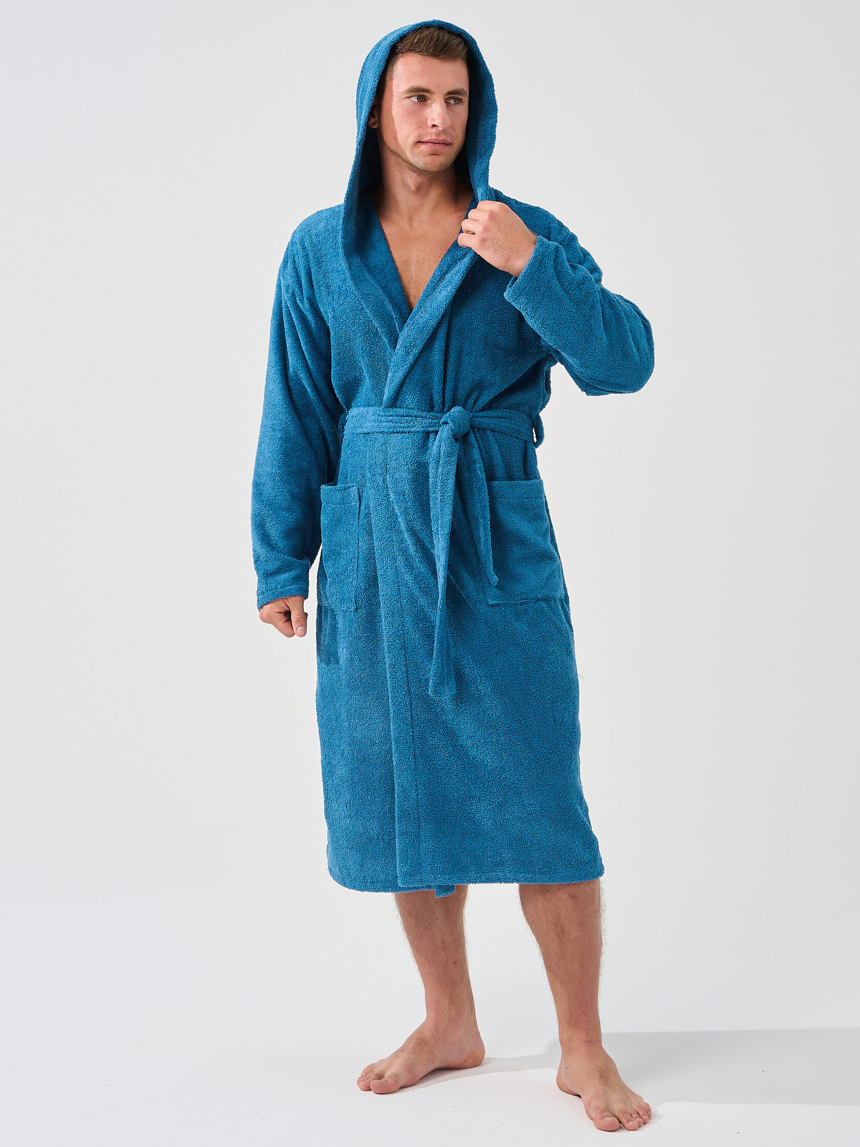 
Халат мужской "Банный" (капюшон)