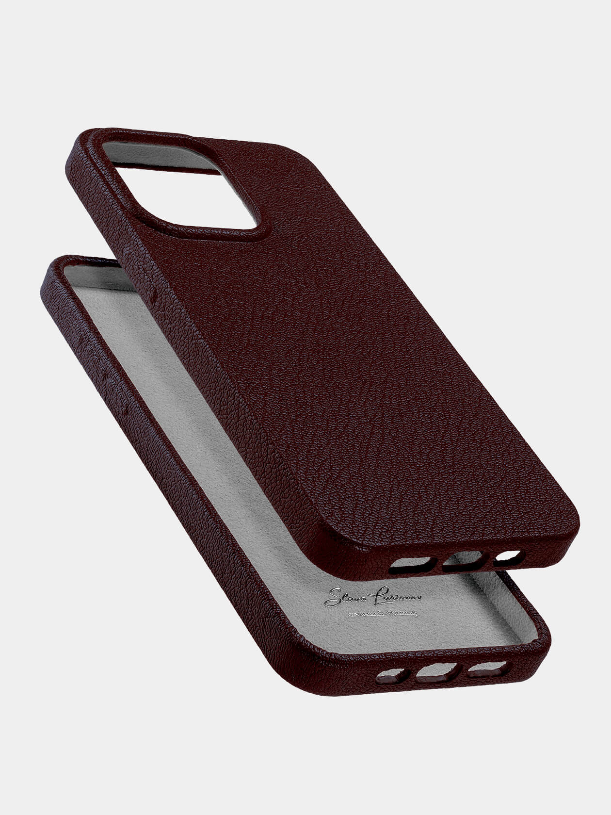 кожаный чёрный чехол на iphone