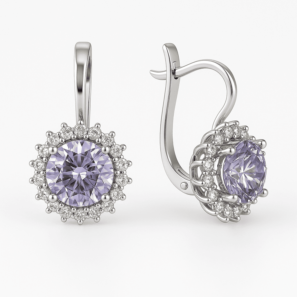 С лавандовым фианитом