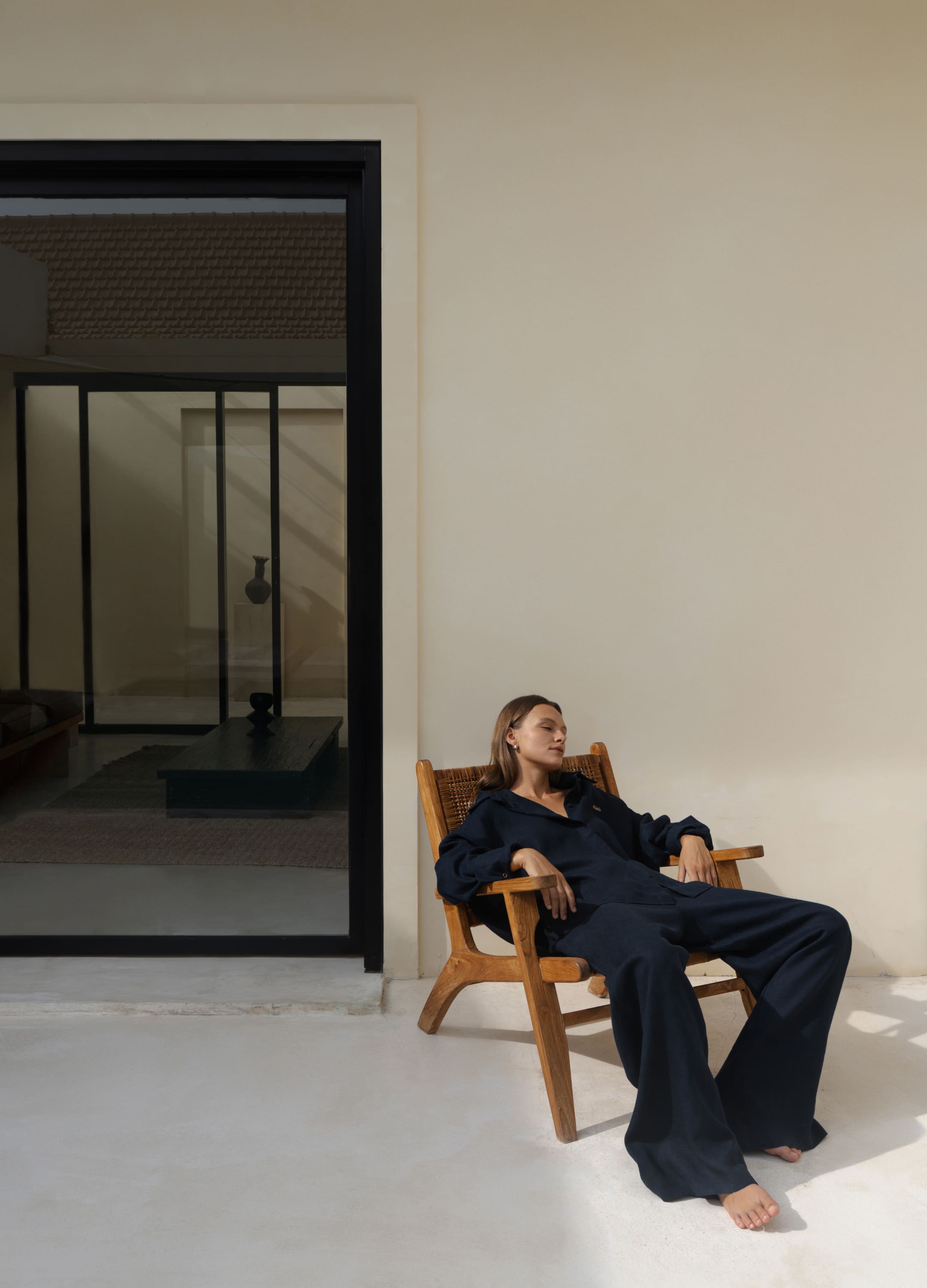 

Льняной костюм Ideal: рубашка + брюки - Синий, Blueberry;синий