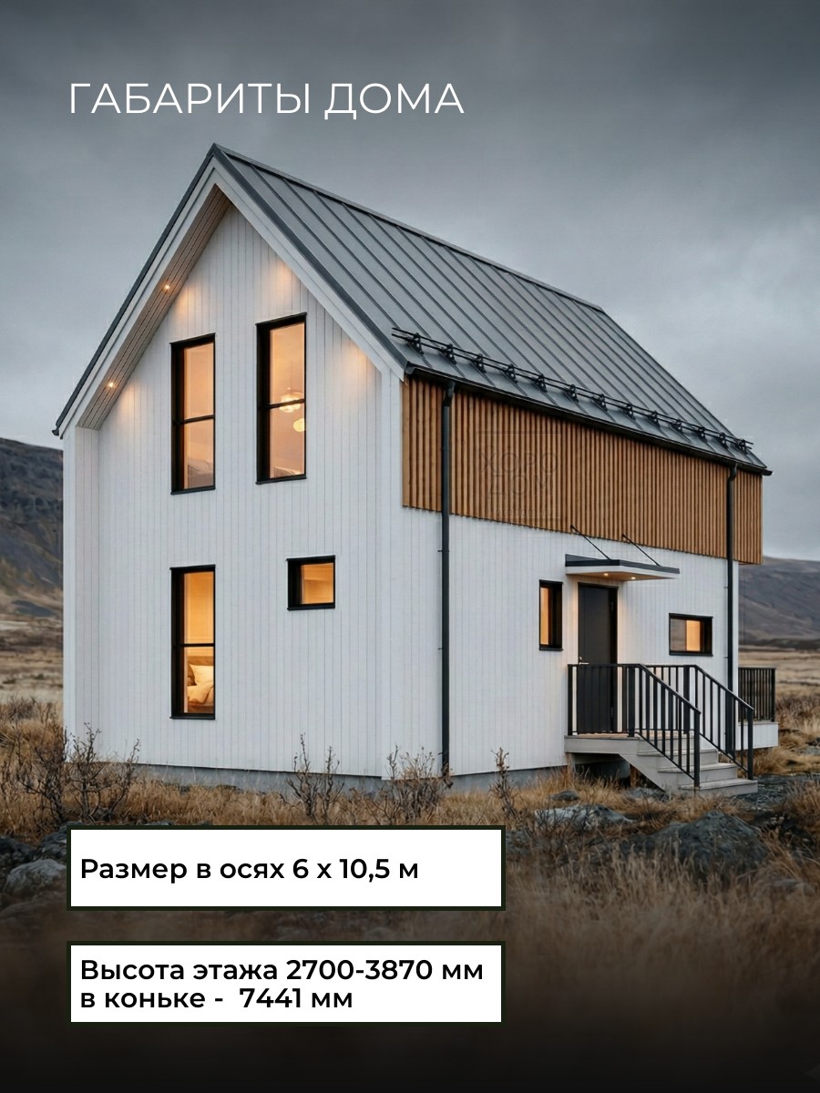 Проект дома 85 м2 / Каркасник / 2 этажа  — фото 3