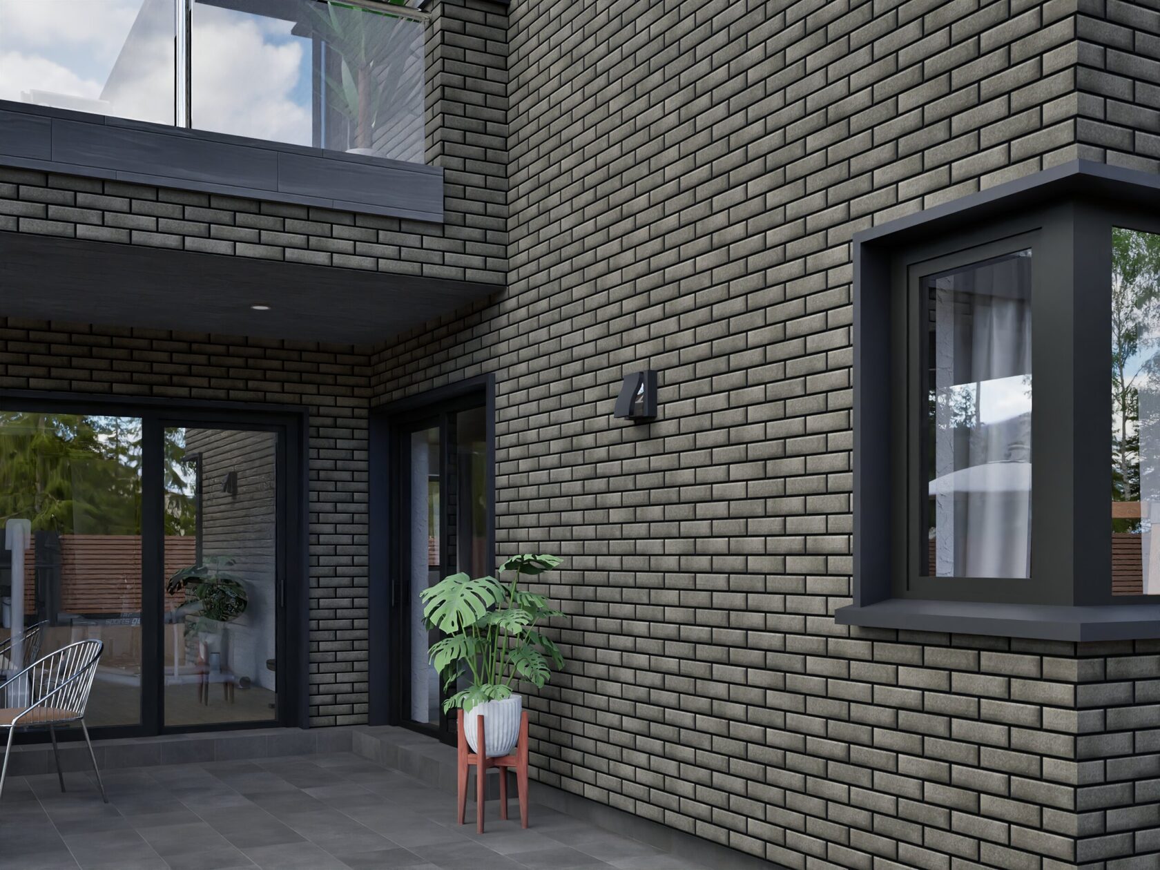 Термопанель Paradyz Mattone Sabbia Grafit Elewacja — фото 10