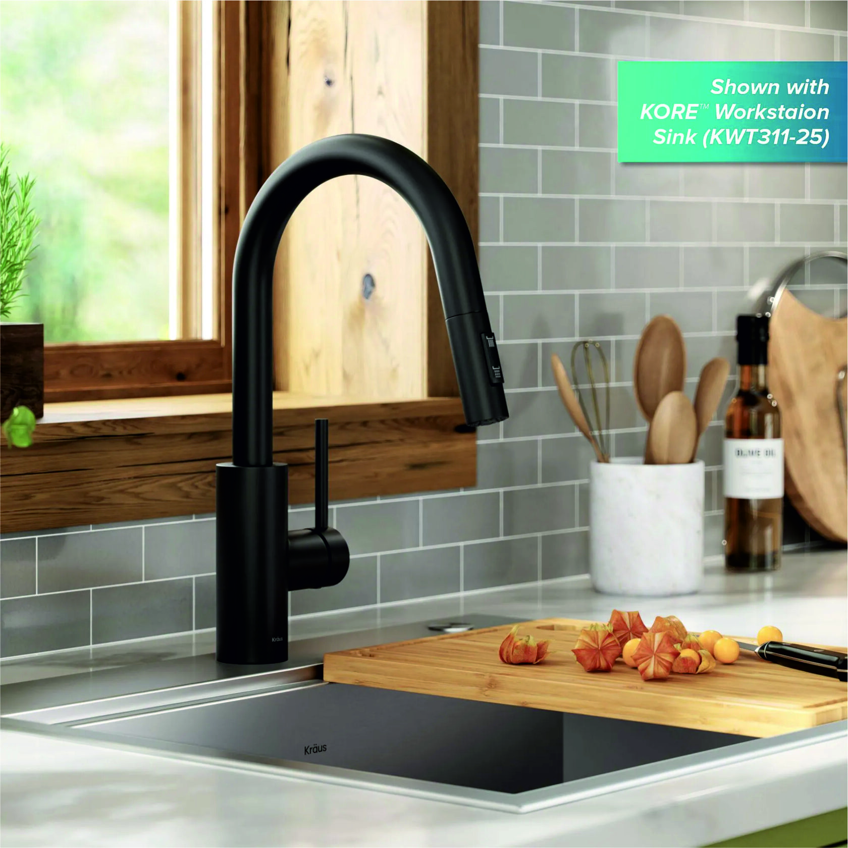 Кухонный смеситель Kraus KPF-2620MB - изображение 3