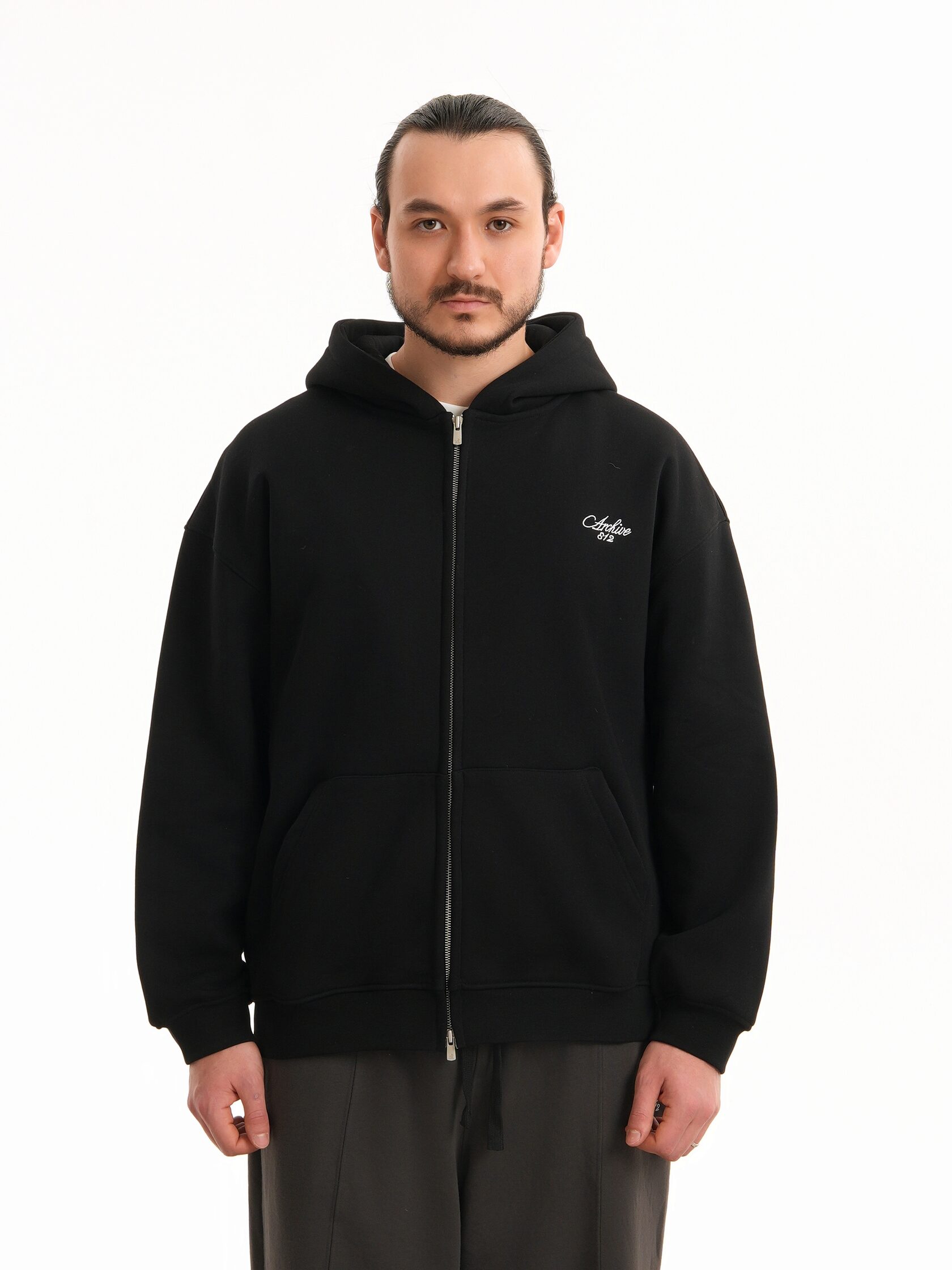 Y2K archive coating zip up jacket コーティング Зип-Худи Archive812-Лого - ARCHIVE