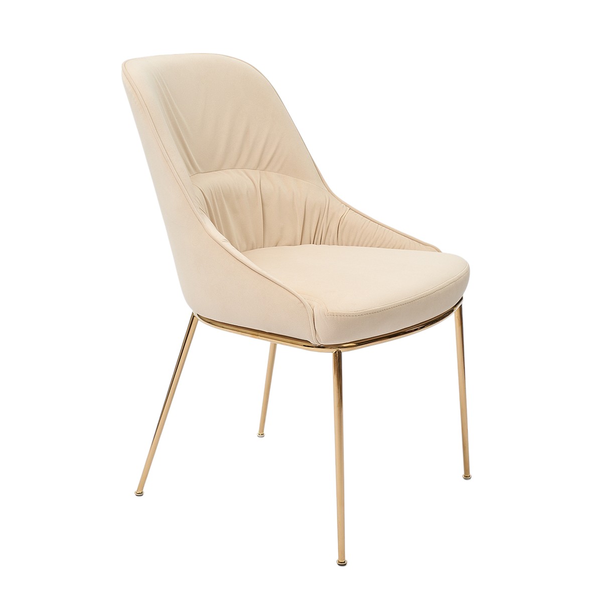Кресло Etna бежевое, основание золото