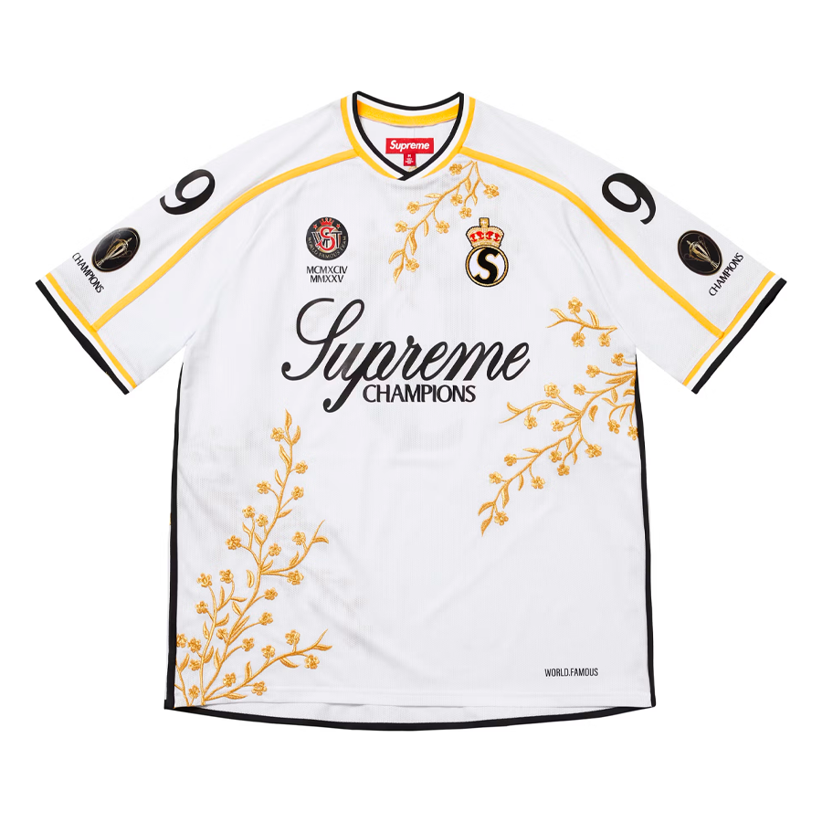 Купить Supreme Floral Soccer Jersey White — оригинальная футболка