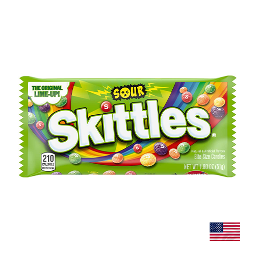Skittles Sour Candy 51g Скитлс с кислой посыпкой. Как в детстве