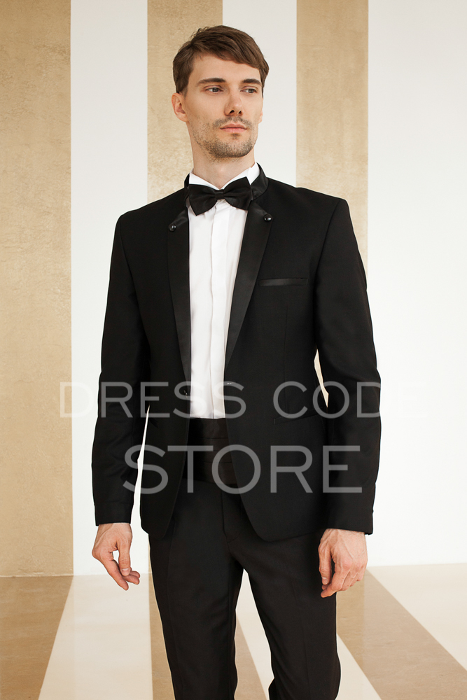 Черный смокинг двойка BIADJIO на прокат