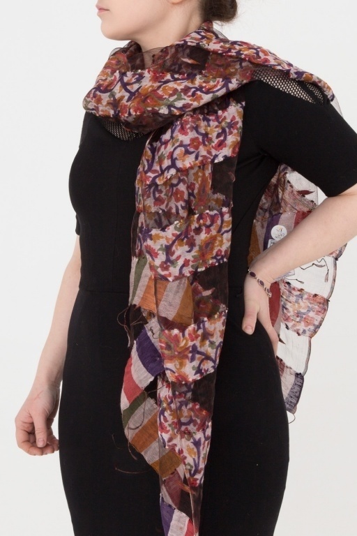 Палантин, шелк 100%, 60х190см арт.90-0043186 оптом купить, Indibird Home