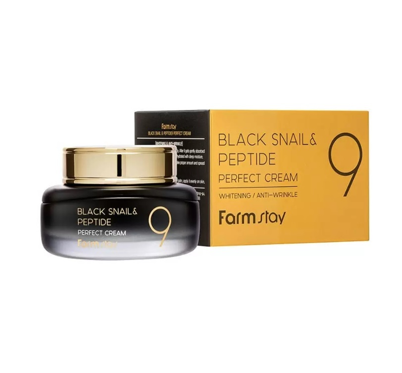 Farmstay black snail. Snail Peptide крем. Black Snail Peptide 9 крем. Крем для лица с комплексом из 9 пептидов Farmstay Black Snail & peptide9 perfect Cream 55 мл. Крем 9 пептидов фарм стей.