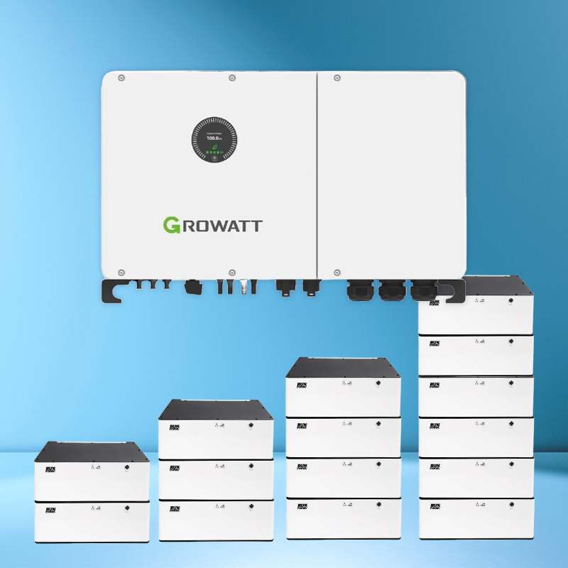 Трёхфазный Источники бесперебойного питания 30 кВт Growatt WIT 30K-HU + LiFePO₄ до 76.8 кВт⋅ч