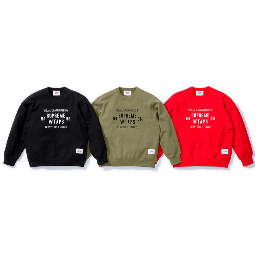 Supreme × WTAPS 21AW Crewneck スウェット Supreme x WTAPS Crewneck FW21 — оригинальный свитшот / крюнек