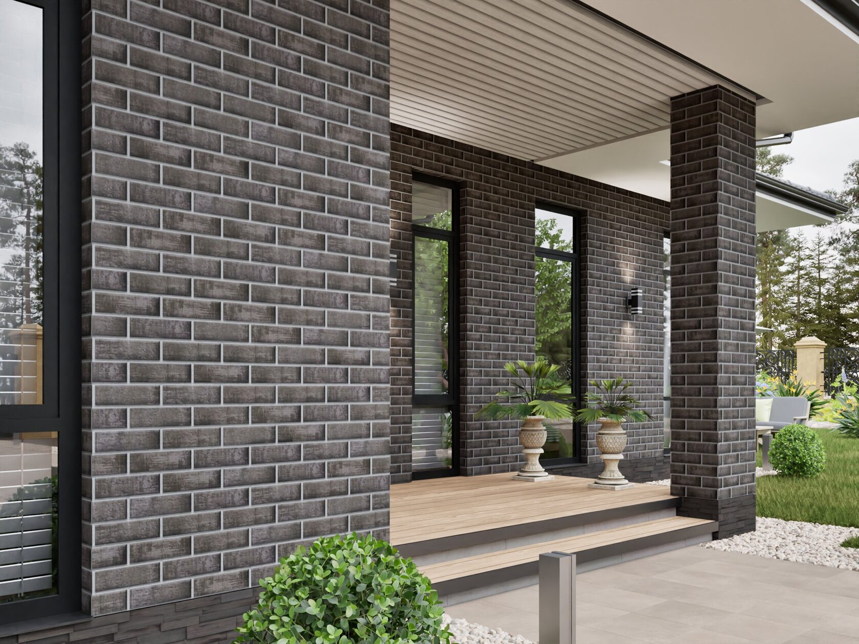 Термопанель Beryoza Ceramica Brick Wall Серый — фото 4