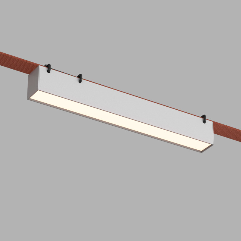 Cветильник для трека-ремня Belty серия Linear светодиодом L323*W40*H45мм 48V 12W RA90 120° 3000K IP20 белый алюминий Denkirs DK5575-WH DK5575-WH