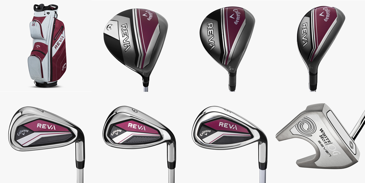 Клюшки для гольфа Callaway Reva 8-Piece, темно-розовый