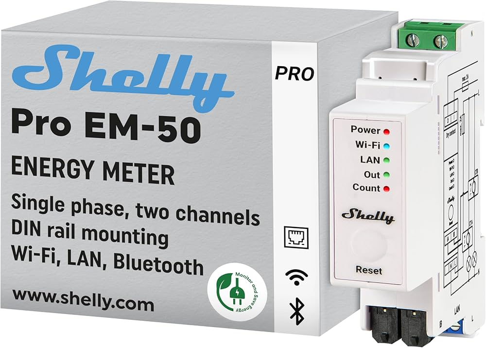 Shelly Pro EM-50 для DIN-рейки