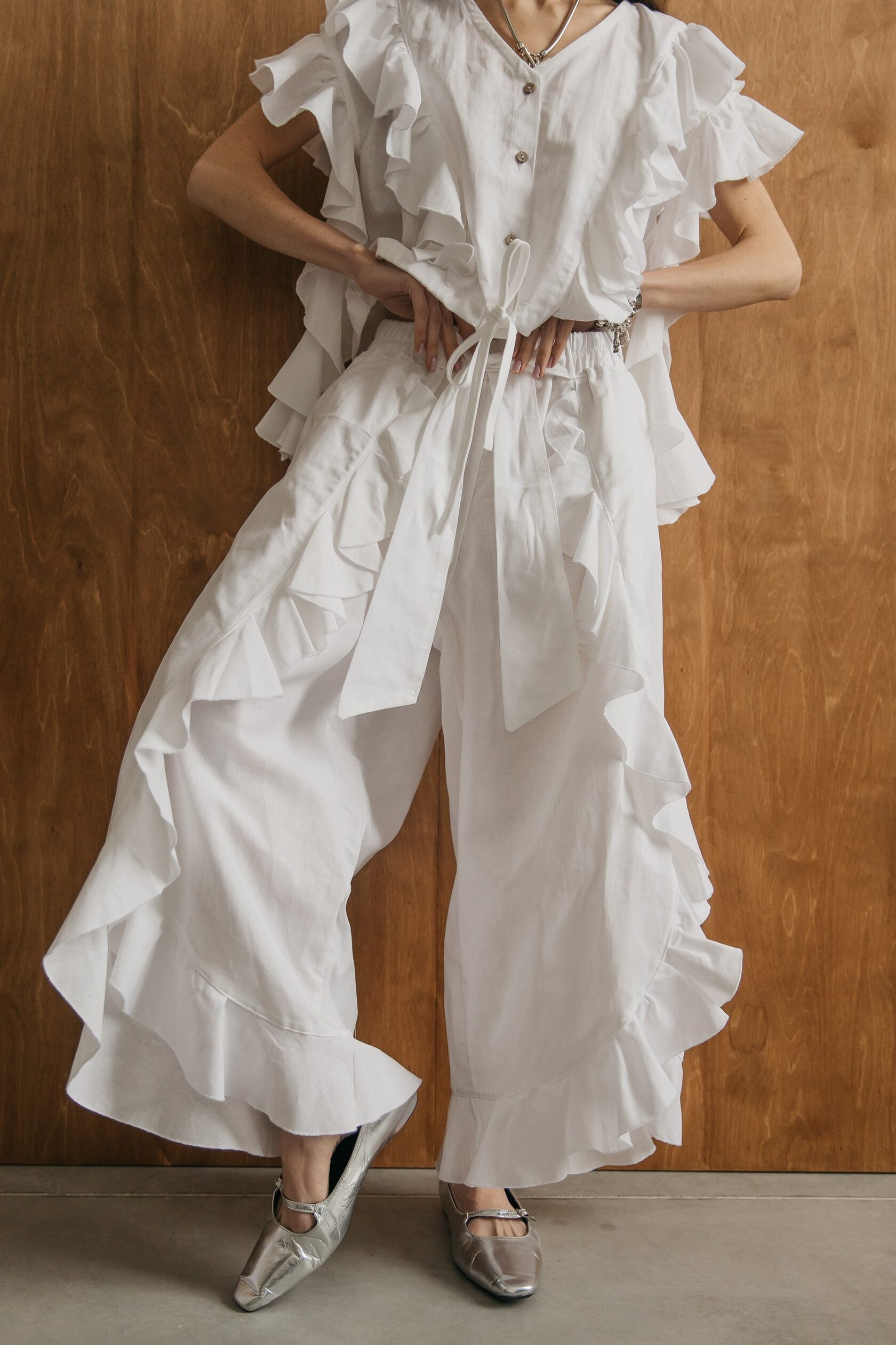 Брюки «Колибри» с рюшей